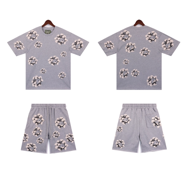 Denim Tears Cactus Tears Wreath Short Summer Coordinated Set DT2666#8658 Black/Blue/Red/Grey/Green/Pink