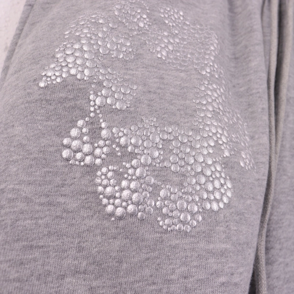 Denim Tears Cashmere Swarovski Cotton Wreath Zip Hoodie & Sweatpant Set #6030-8208 Gray