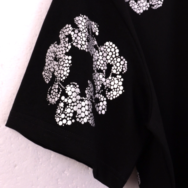 Denim Tears Glitter Patch Floral Print #2671 Black/Grey/Pink/Black Silver