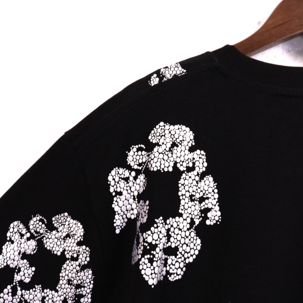 Denim Tears Glitter Patch Floral Print #2671 Black/Grey/Pink/Black Silver