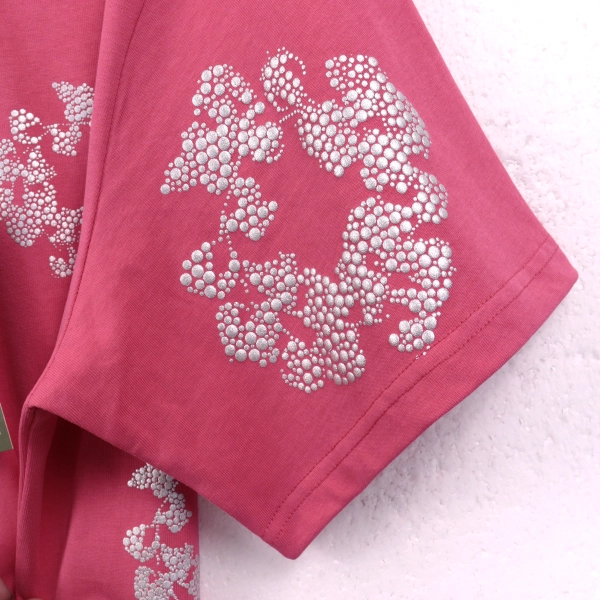 Denim Tears Glitter Patch Floral Print #2671 Black/Grey/Pink/Black Silver