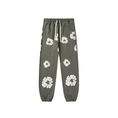 Denim Tears The Cotton Wreath Sweatpants Dark Gray 01