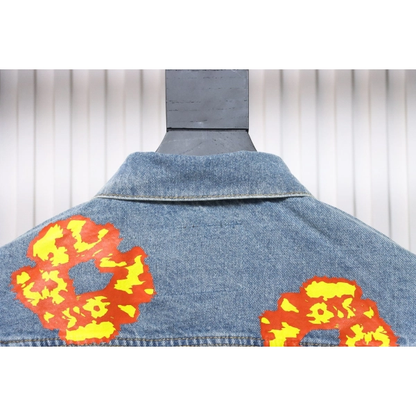 Denim Tears Washed Flame Denim Jacket Blue