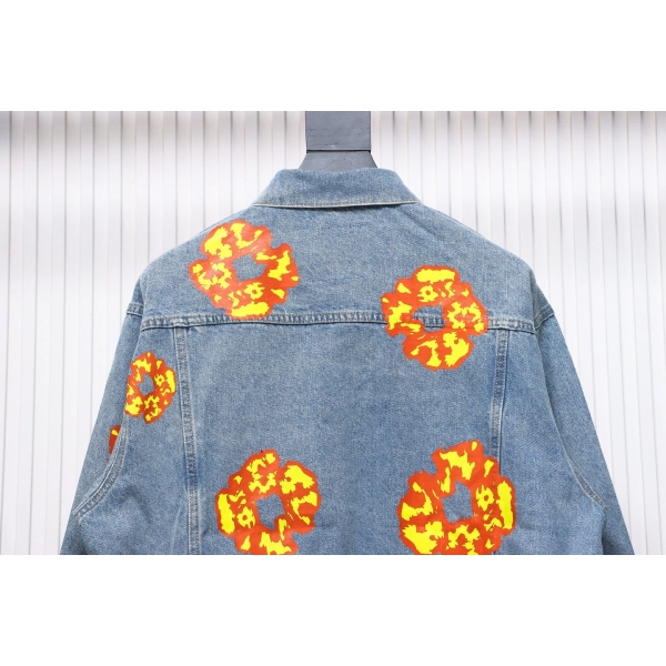Denim Tears Washed Flame Denim Jacket Blue