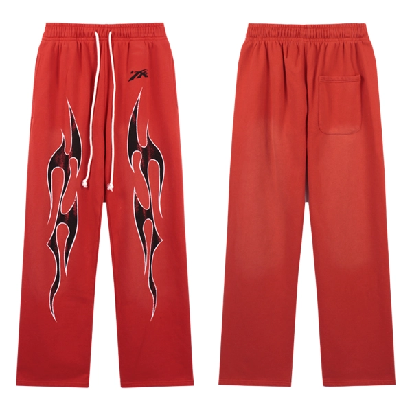 Hellstar Halloween Skeleton Airbrushed Hoodie & Sweatpants Set #5665-8199 Red