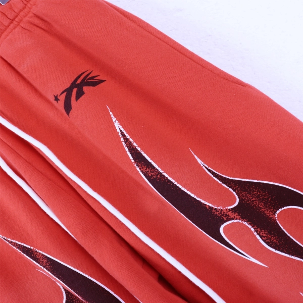 Hellstar Halloween Skeleton Airbrushed Hoodie & Sweatpants Set #5665-8199 Red