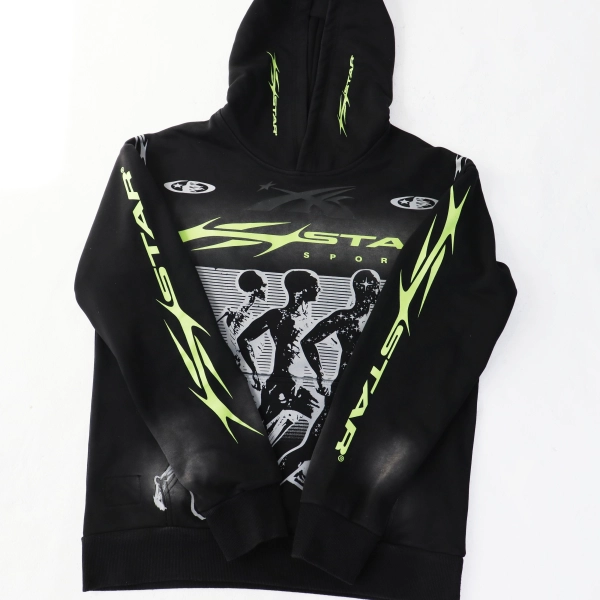 Hellstar Sports Hoodie & Sweatpants Set Black Green #5676-8232