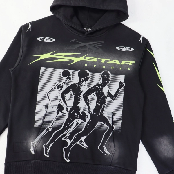 Hellstar Sports Hoodie & Sweatpants Set Black Green #5676-8232