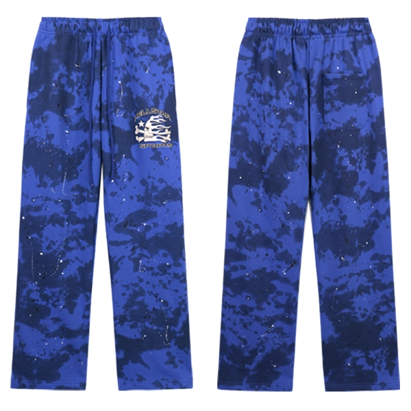 Hellstar Sports Tie-Dye Skull Hoodie & Sweatpants Set #8197 Blue