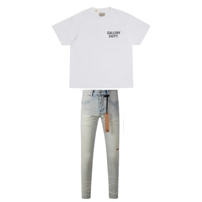 GALLERY DEPT. SOUVENIR T-SHIRT WHITE + Ksubi Jeans YZ 3017 01