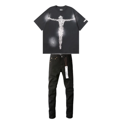 Hellstar T-shirt 612 + Purple Brand Fashion Jeans YZ072449 01