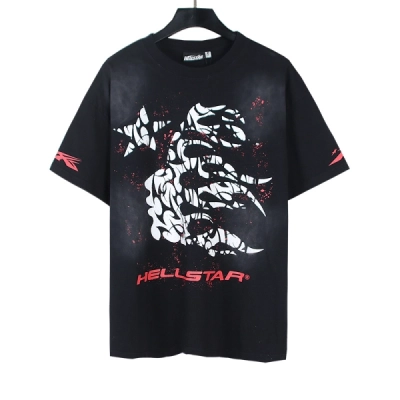 Hellstar T-Shirt Washed Black (NFC) EG692 + Purple Brand Fashion Jeans YZ072449 02