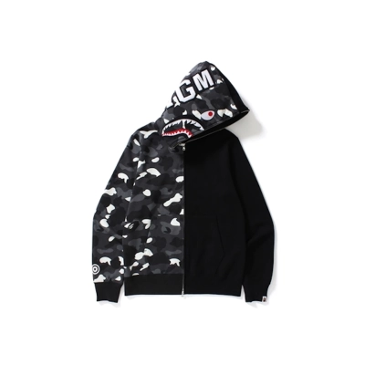 A BATHING APE City Camo Shark Full Zip Hoodie Black 01