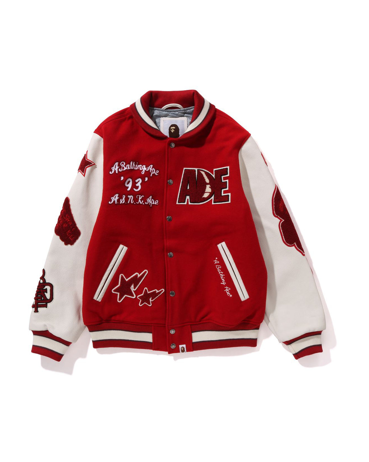 A BATHING APE X Coca Cola Varsity Jacket Brown/Red