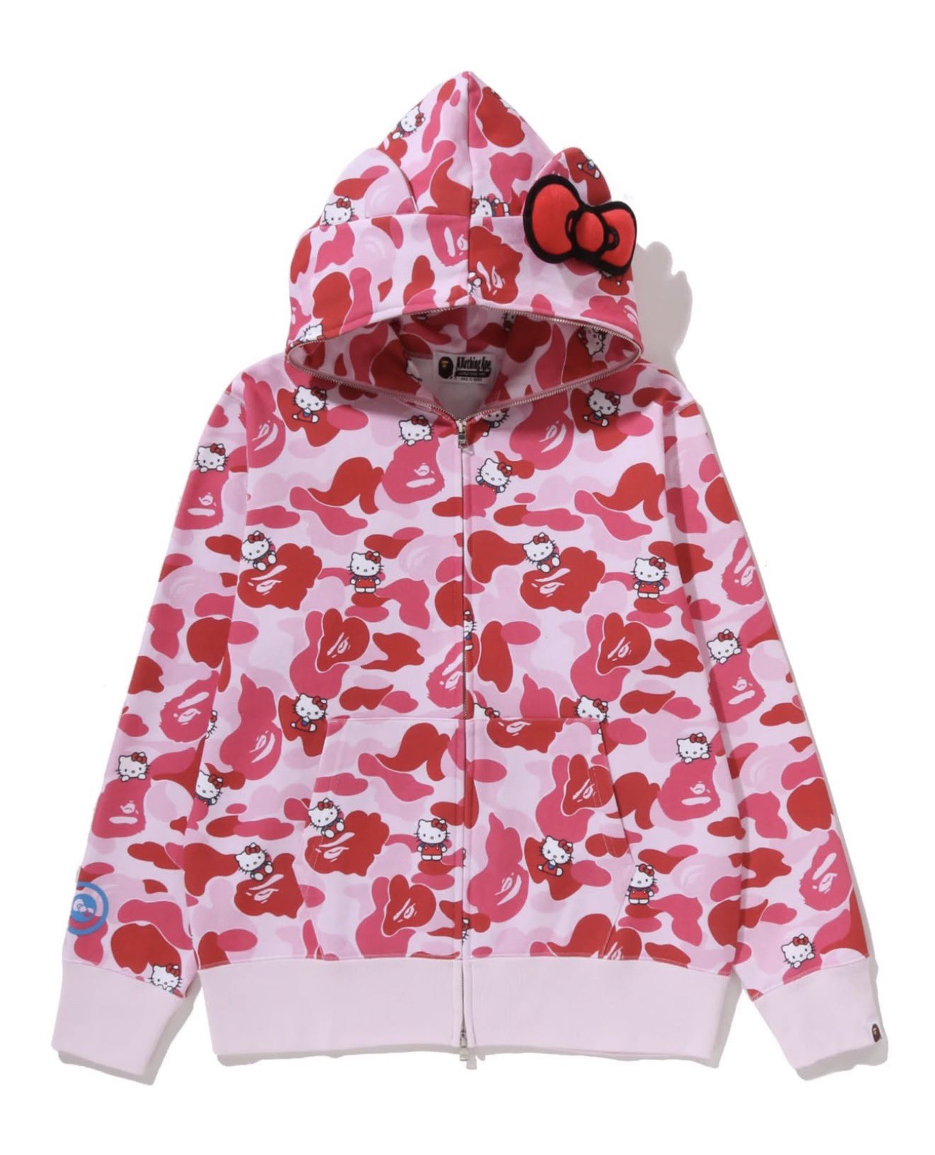 BAPE X HELLO KITTY CAMO FULL ZIP HOODIE Pink