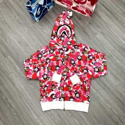 A Bathing Ape (BAPE) × Sanrio Hello Kitty Full Zip Hoodie Pink 02