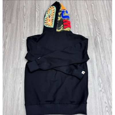 A Bathing Ape (BAPE) ABC Camo Separate Shark Full Zip Hoodie Black 02