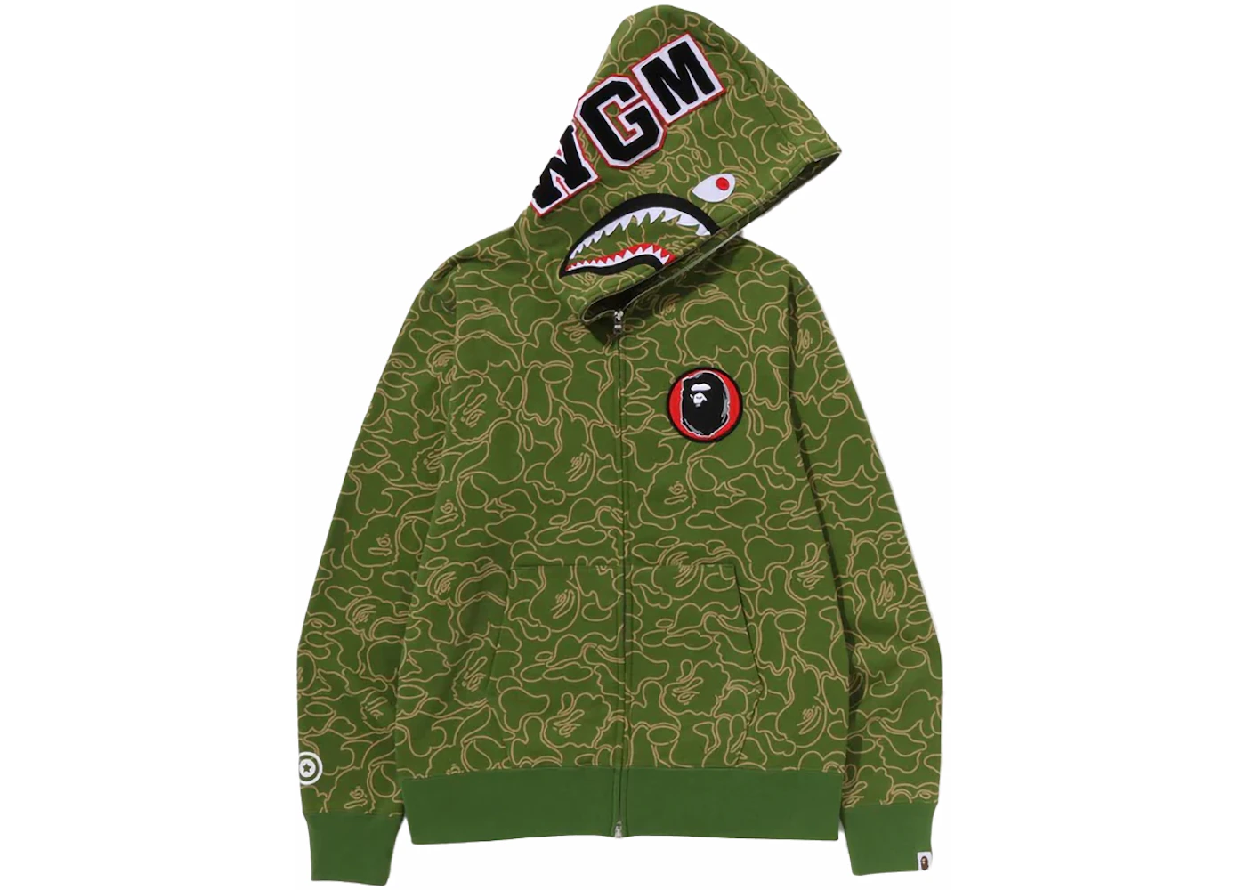 A Bathing Ape (BAPE) 30th Anniversary Line Camo Shark Full Zip Hoodie