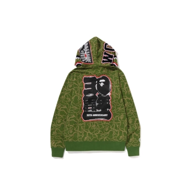 A Bathing Ape (BAPE) 30th Anniversary Line Camo Shark Full Zip Hoodie 02