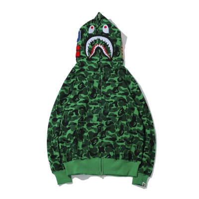 A Bathing Ape (BAPE) Ghost Full Zip Hoodie Green 01