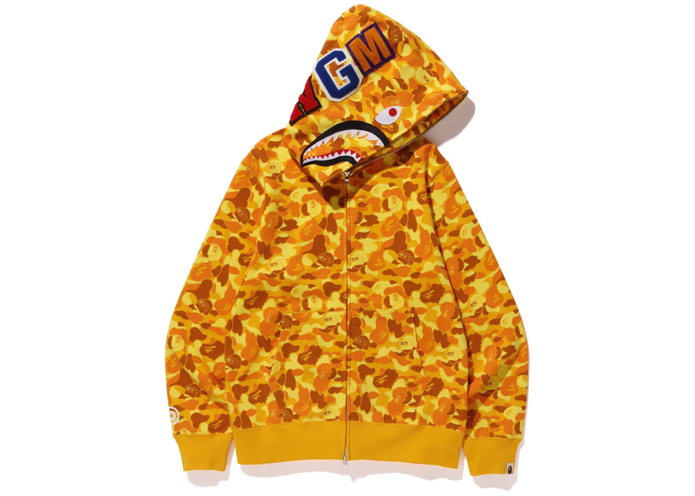 A Bathing Ape (BAPE) x PUBG Shark Full Zip Hoodie Orange