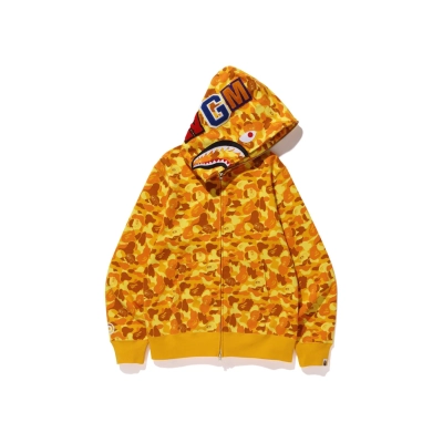 A Bathing Ape (BAPE) x PUBG Shark Full Zip Hoodie Orange 01