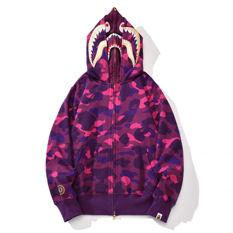 A Bathing Ape BAPE Color Camo Double Shark Full Zip Hoodie