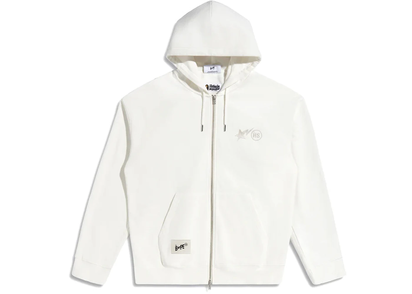 A Bathing Ape BAPE x Highsnobiety Full Zip Hoodie Charcoal/Ivory/Beige