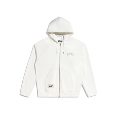 A Bathing Ape BAPE x Highsnobiety Full Zip Hoodie Charcoal/Ivory/Beige 01