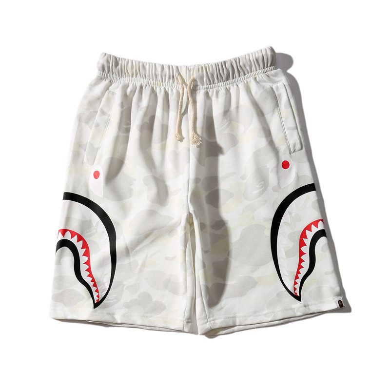 BAPE City Camo Side Shark Sweat Shorts White