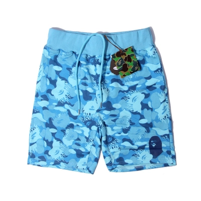 BAPE Fire Camo Sweat Shorts Blue 01