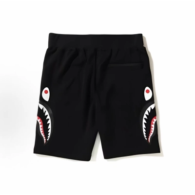 BAPE Side Shark Double Knit Sweat Shorts Black 01