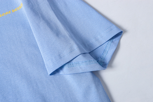 Chrome Hearts Mexico Horseshoe Short Sleeve T-Shirt（Light Blue/Yellow）