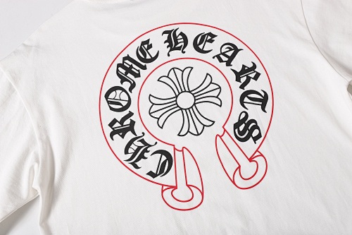 Chrome Hearts Red Horseshoe Logo Tee