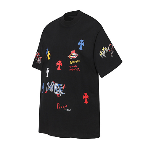 Chrome Hearts Supply The Demand Short Sleeve T-Shirt Black/White