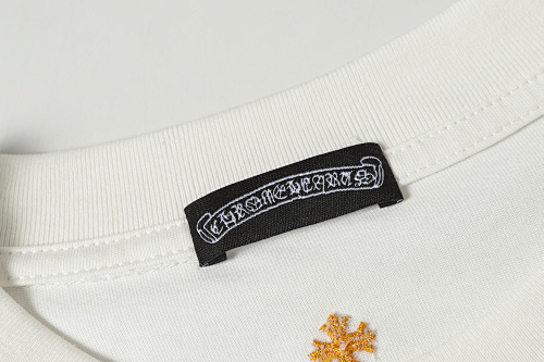 Chrome Hearts All Over Colorful Crosses Embroidered T-Shirt Black/White 2017