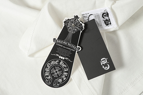 Chrome Hearts All Over Colorful Crosses Embroidered T-Shirt Black/White 2017