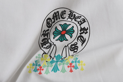 Chrome Hearts Colorful Crosses Horseshoe T-Shirt Black/White 2224