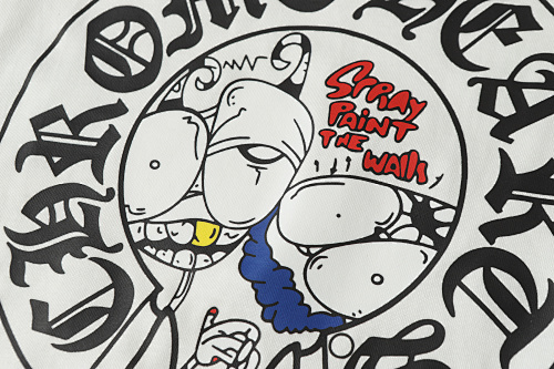 Chrome Hearts Matty Boy One Night In The Neon City Horseshoe Short Sleeve T-Shirt Black/White 2229