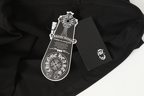 Chrome Hearts Triple Cross Embroidered T-Shirt Black/White/Pink 2207