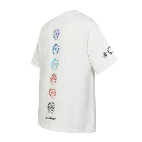 Chrome Hearts Vertical Multicolor Horseshoe T-Shirt Black/White 2226