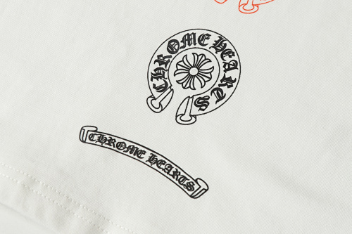 Chrome Hearts Vertical Multicolor Horseshoe T-Shirt Black/White 2226