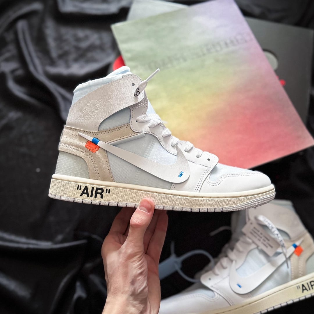 PK God Batch Off-White x Air Jordan 1 Retro High OG 'Alaska' AA3834-100