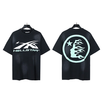 Hellstar Records Pink Flame Logo T-Shirt 6700# 01