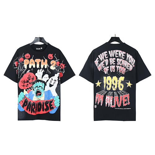 Hellstar Records Pink Flame Logo T-Shirt 6701#