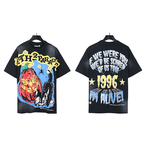 Hellstar Records Pink Flame Logo T-Shirt 6702#