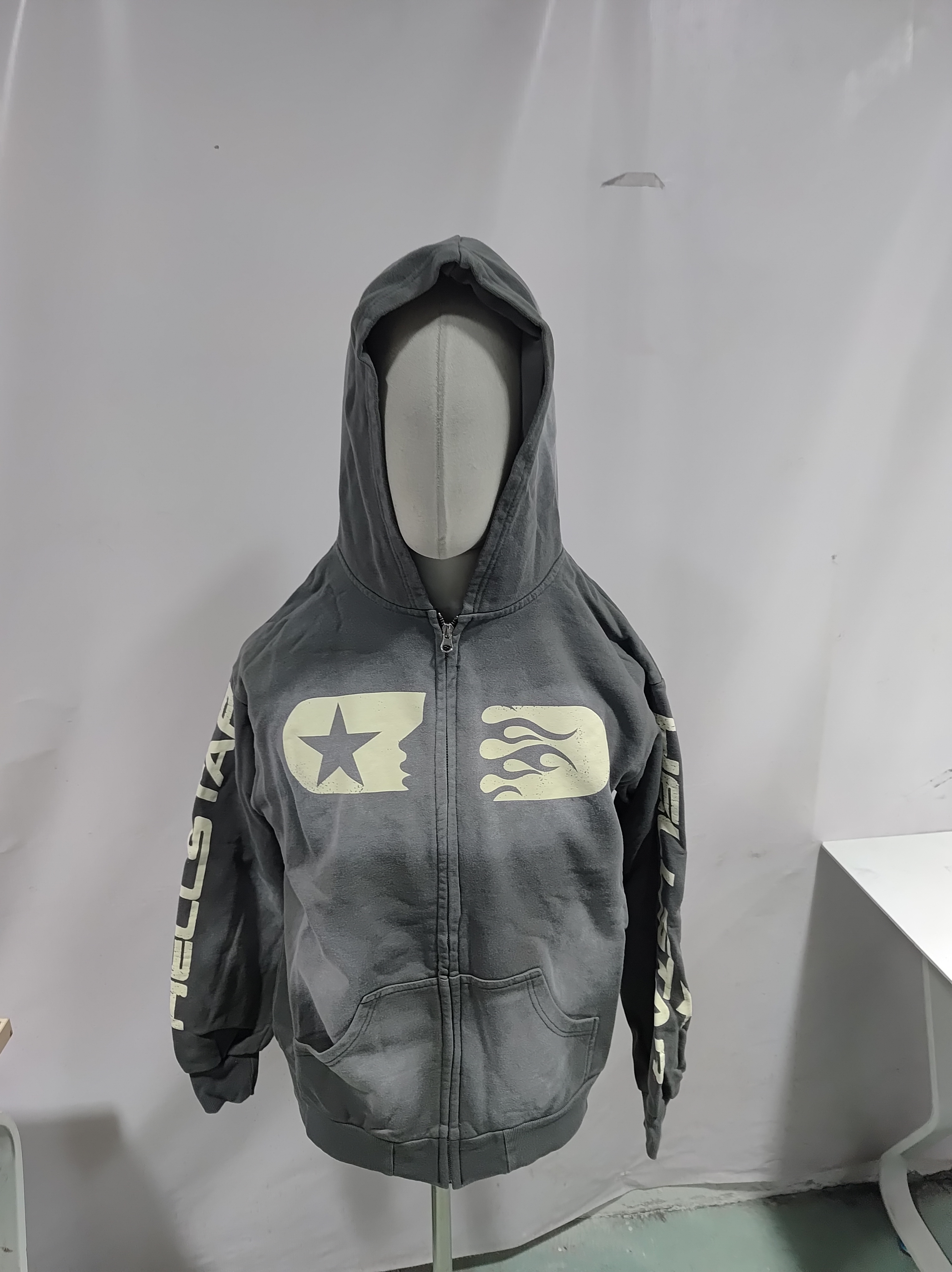 Hellstar Studios Zip Hoodie 'Grey'