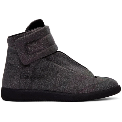 Maison Margiela Grey and Black Future High-Top Sneakers 01