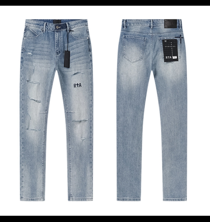 RtA Bryant R.I.P. Skinny Jeans Blue