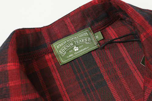 Denim Tears Cotton Wreath Plaid Camp T-Shirt